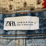 ZARA Blue Boyfriend Jeans with Distressed Details Photo 1