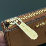 Michael Kors Adele Brown Leather Zip Up Key Ring ID Wallet 5” X 3.5” Photo 7