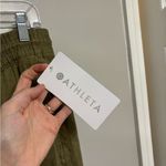 Athleta NWT  Retreat High Rise Linen Ankle Pant in Olive Branch - Size M Tall Photo 6