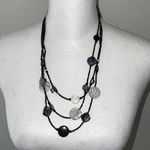 Handmade  Womens Stones And Beads Multi Strand Beaded Necklace Black White‎ OS Photo 0