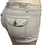 Lei Linen Blend Ashley Low Rise 6 Pocket Cuffed Tan Khaki Shorts Juniors 5 Size undefined Photo 6