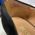 Merona  Women’s Wedge Heels Size 7.5 Black Faux Suede‎ Photo 2