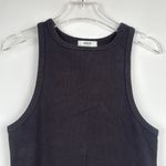 AGOLDE Women's Rib Racerback High Neck Tank Black Size M Tank Top Shirt Photo 1