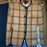 80s Sasson Plaid Skirt Suit Blazer Sz 7/8 Cobalt Blue Lined High waist EUC Photo 1