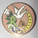 Independent Order of Odd Fellows Daughters of Rebekah Multicolor Bird Pin Gold Photo 0