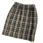 Carlisle Woven Tweed Straight Pencil Skirt Size 2 Plaid Textured Academia Office Photo 5