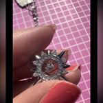 Anne Klein  sterling steel silver star necklace crystal diamond paved shaking eye Photo 5