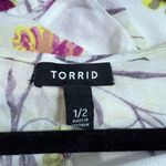 Tops Torrid White Floral Crepe Shirttail Kimono Sz 1X 2X Photo 2
