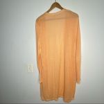 J.Jill  Peach Orange Open Front Long Cardigan Linen Blend Photo 1