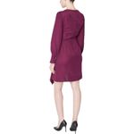 Julia Jordan  Long Sleeve Wrap Neck Short Dress in Cabernet size 16 NWT Photo 2