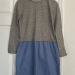 J. Crew Factory sweatshirt chambray skirt dress. Gray Size XXS Photo 0