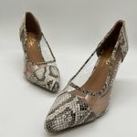 Journee Collection Journee Women 9 Gray Genuine Leather Gabbie Snake Embossed Pointed Toe Pump Photo 0