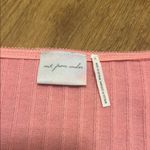 Urban Outfitters  Medium Pink Ribbed Wrap Top Cropped Lettuce Trim Sweater Photo 1