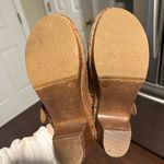 Juicy Couture  braided leather clogs, Size 8.5 brown, wood, heels, vintage y2k Photo 2