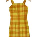 Y2K Plaid Sundress Sz XS Yellow Orange Preppy Clueless Photo 0