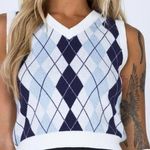 Princess Polly NWOT  Karla Sweater Vest Blue gargoyle medium / large Photo 0