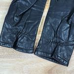 Vintage Gandoe Black Leather Thinsulate Fleece Lined Gloves Women 7.5 Photo 2