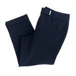 White House | Black Market Womens The Slim Crop Pants Stretch Cuffed Black Size 8 Photo 0