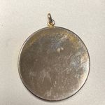 Round Damascene Floral and Bird Pendant Brown Photo 5