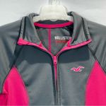 Hollister Color Block Half Zip Pullover Sweatshirt Size M Grey PINK Photo 3