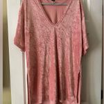 We The Free Free People Crushed Velvet oversized Dress Size XS Pink Luxe Tunic Photo 0