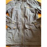 Columbia  Jacket Womens Medium Blue/Gray Hooded Parka Drawstring Waist Pockets Photo 3