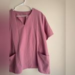Women’s Mandala Pink Scrub Top Size 2XL Photo 6