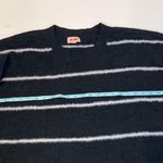EVRI Black & White Striped Pullover Crew Neck Sweater Sz 3X Metallic Sparkles Photo 7