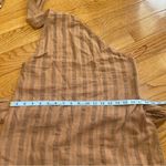 ZARA  100% Cotton One Shoulder Beaded Wrap Blouse Top Tank Brown neutral Sz S Photo 11