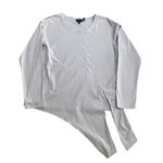 Theory Serah stretch cotton tie waist top baby blue size S long sleeve Photo 2