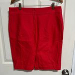 J. Crew Factory Red/Coral Pencil Skirt Knee Photo 1