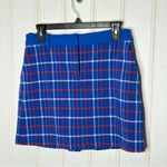 Tory Burch Sport Skirt Skort Womens Large Jacquard Red Blue Check Pockets size M Photo 2