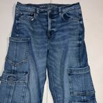 American Eagle Super high rise baggy straight Blue Cargo Jeans Photo 1