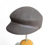 Sonoma brown felt wool newsboy cap with faux leather trim accessories Photo 0