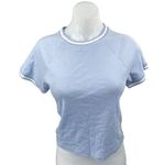 Levi's NEW Women's Blue Short Sleeve Crew Neck Slim Fit T Shirt Tee Top Size L Photo 0