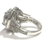 Silver STATEMENT Crystal Fashion Ring Photo 2