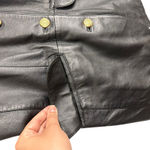 Bagatelle Vintage  Black 100% Cow Leather Vest Gold Hardware Grunge Indie Sleeze Photo 4