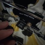 Who What Wear  Yellow Black Printed Drawstring High Waist Woven Shorts Medium Photo 2