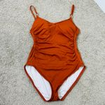 Michael Michael Kors MK one piece Swimsuit Terracotta Orange Women's 12 ruched Photo 5