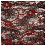 Amazing Lace Burgundy and Gray/Silver Embroidered Lace Stretch Pullover Crop Top Photo 4