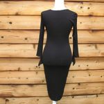Monrow Black Midi Body Con Dress Black Size XS Photo 6