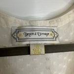 Beyond Vintage Swiss Dot V-Neck Long Sleeve Sheer Silk Top in White - Small Photo 7