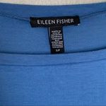 Eileen Fisher  coast blue boat neck short sleeve tunic top women’s size small Photo 5