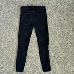 Banana Republic  woman’s black skinny jeans size 25 SHORT distressed raw hem Photo 2