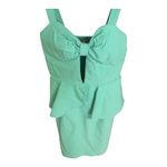 Charlotte Russe Small Seafoam Green / mint green Mini dress waist-defining peplum sexy summer​ Photo 3