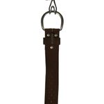 Boutique Brown Leather Perforated Thick Belt Photo 1