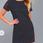 Lulus Dress Womens X Small Blue Lace Mini Love You For‎ Eternity Shift Flirty Size XS Photo 0