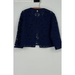 Coldwater Creek Coldwater Creek Midnight Blue Women's Cotton Blend Cardigan Laced Shrug Size PM Photo 15