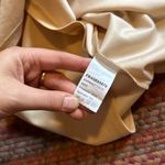 CREAM NUDE ASYMMETRICAL BODYCON WRAP FRONT CAMI DRESS Photo 5