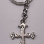 Cross Design Christian Christianity‎ Keychain Pendant Gift Key Chain Silver Photo 0